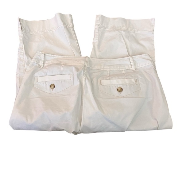 Vintage Y2K Eddie Bauer Blakely Fit Cropped Pants White 12 - Picture 2 of 7